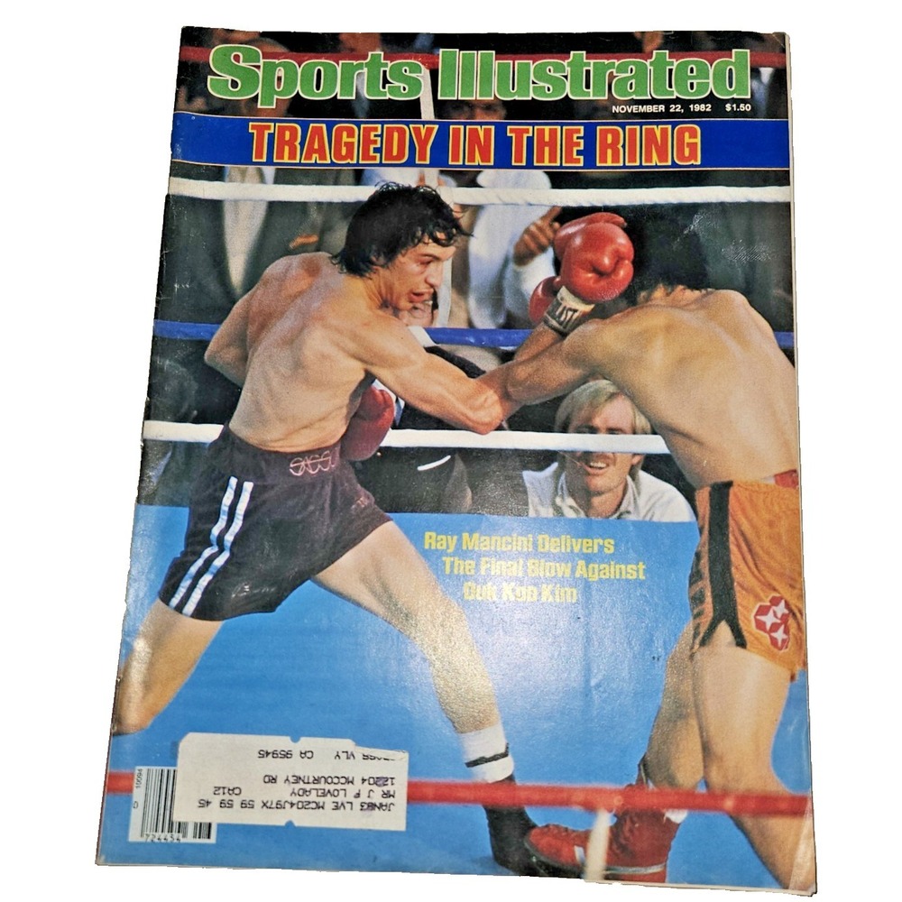 1982 Sports Illustrated DUK KOO KIM dies RAY Boom Boom MANCINI